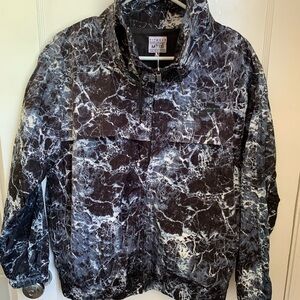 Fitwear black/white light-weight windbreaker jacket Size M NWT